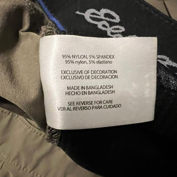 Eddie Bauer Pants Mens 38 X30 Performance Hiking Nylon Light Brown - Picture 6 of 10